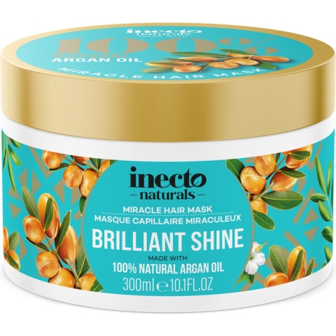 6x Inecto Naturals Brilliant Shine Argan Haarmasker 300 ml