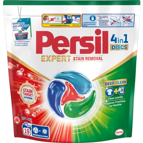 5x Persil Wasmiddelcapsules Discs Stain Removal 19 stuks
