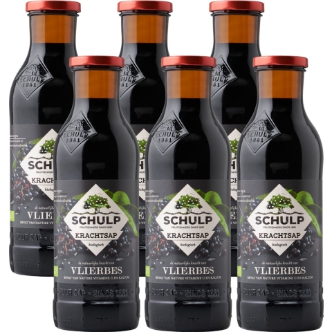 Schulp Vlierbessensap Puur Krachtsap Biologisch 6 x 0,75 liter