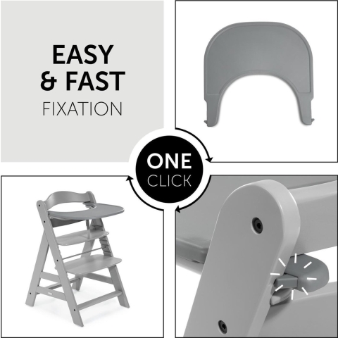 Eetblad Hauck Alpha Click Tray Grey