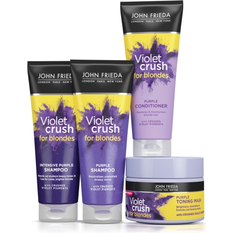 John Frieda Violet Crush - Shampoo 1x 250 ml&Conditioner 1x 250 ml&Shampoo Intense 1x 250 ml&Haarmasker 1x 250 ml - Pakket