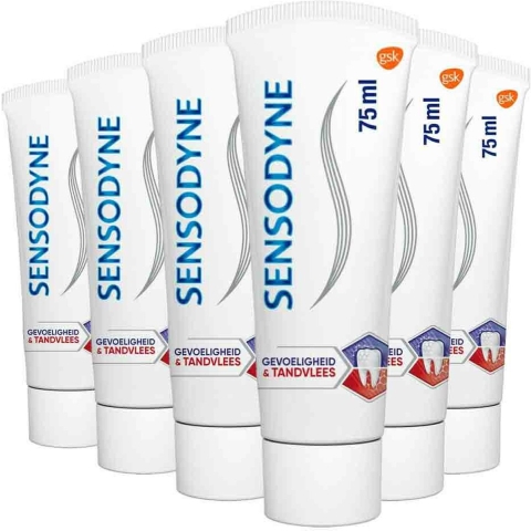 6x Sensodyne Tandpasta Gevoeligheid&Tandvlees Original 75 ml