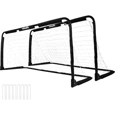 VirtuFit Inklapbaar Voetbaldoel -  Voetbalgoal - 90x60cm (set van 2) - zwart