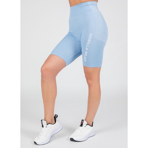 Gorilla Wear Selah Seamless Cycling Shorts - Lichtblauw - L/XL