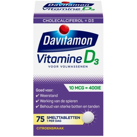 4x Davitamon Vitamine D Volwassenen 75 smelttabletten