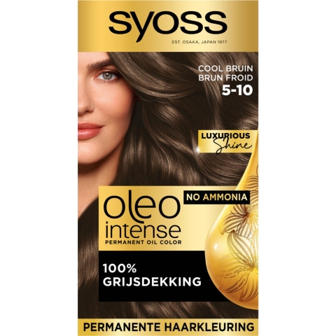3x Syoss Oleo Intense Haarverf 5-10 Cool Bruin