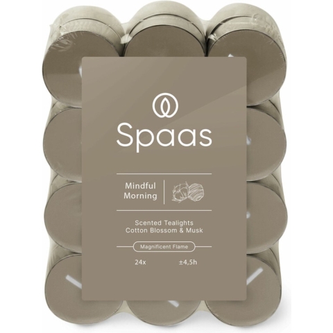 10x SPAAS Geurtheelichten Mindful Morning± 4,5 branduren 24 stuks