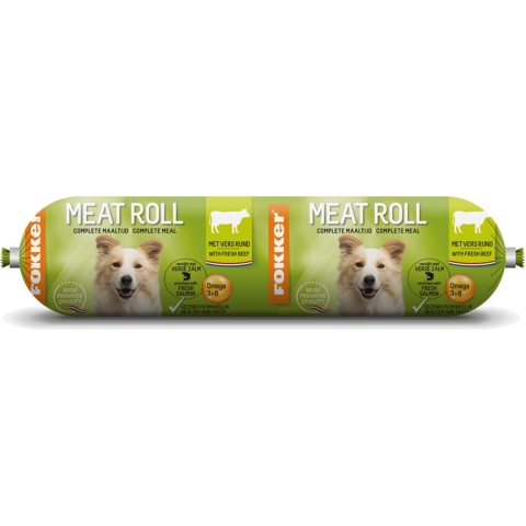 14x Fokker Meat Roll Rund - Zalm 350 gr