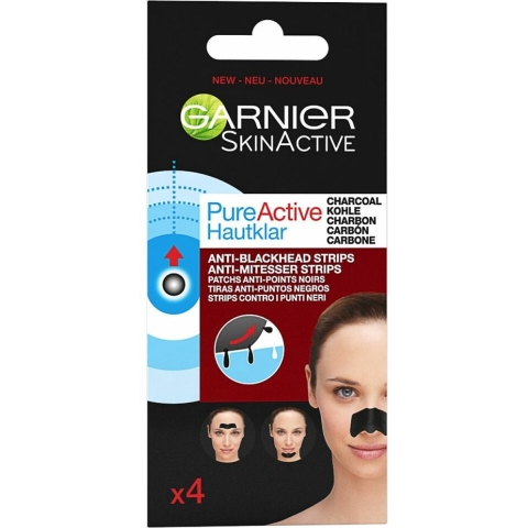 6x Garnier SkinActive Pure Active Charcoal Neusstrips 4 stuks