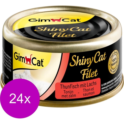 24x GimCat ShinyCat Filet Tonijn&Zalm 70 gr