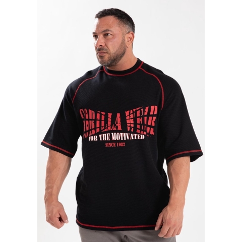 Gorilla Wear Finley Oversized T-shirt - Zwart/Rood - 3XL