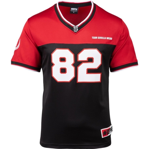 Gorilla Wear Trenton Football Jersey - Zwart/Rood - XL