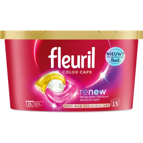 8x Fleuril Renew Color Caps 15 Wasbeurten 15 stuks
