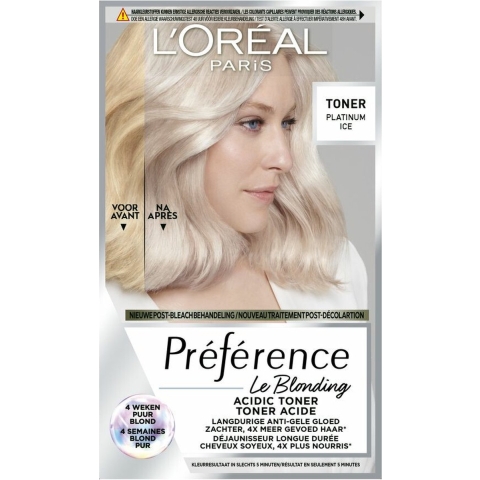 2x L'Oréal Préférence Le Blonding Permanente Haarkleuring 01 Platinum Ice