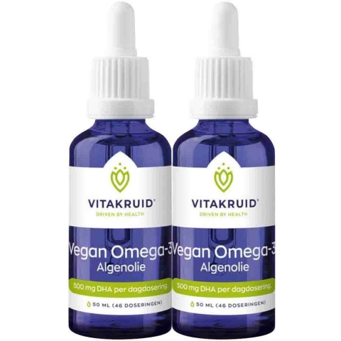 2x Vitakruid Vegan Omega-3 Algenolie 50 ml