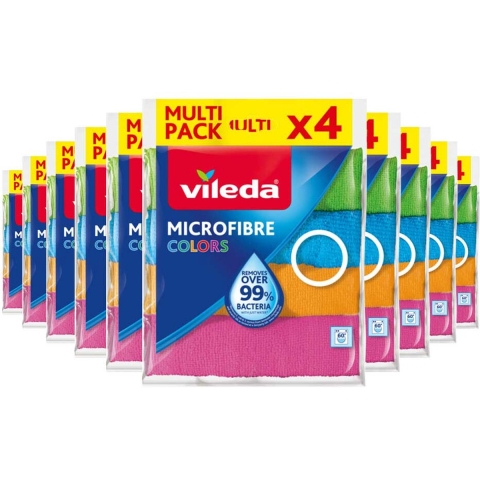 10x Vileda Microvezeldoek Colors 4 stuks
