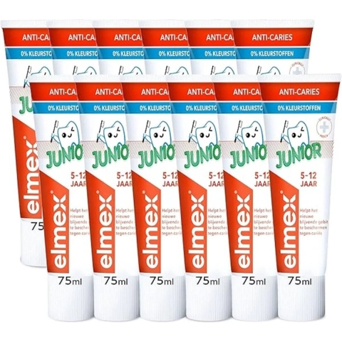 12x Elmex Gel-Tandpasta Junior (5-12 Jaar) 75 ml