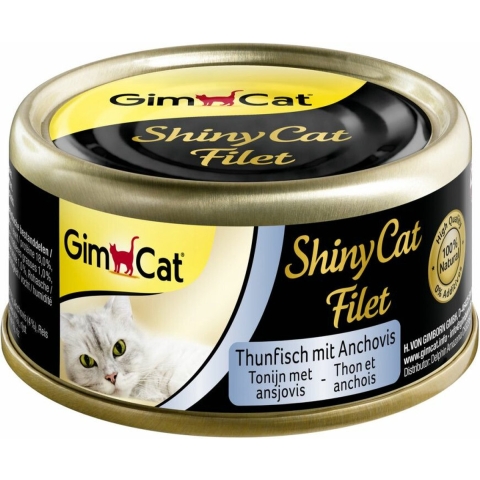 24x GimCat ShinyCat Filet Tonijn - Ansjovis 70 gr