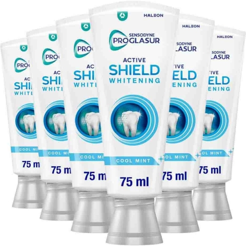 6x Sensodyne Tandpasta ProGlasur Active Shield Whitening 75 ml