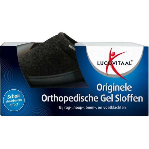 3x Lucovitaal Orthopedische Gel Sloffen Zwart 44-45 1 paar