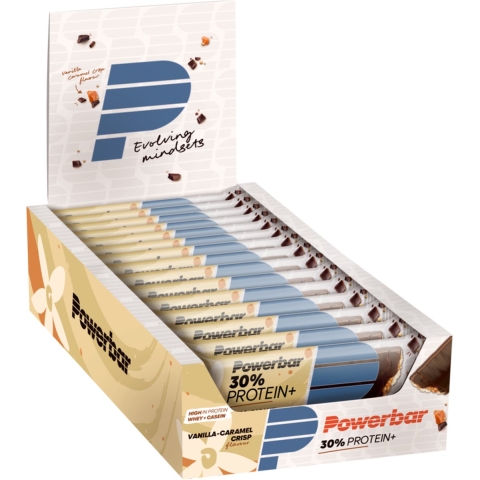 Powerbar 30% Protein+ Bar - 15 x 55 gr - Vanille Caramel Crisp