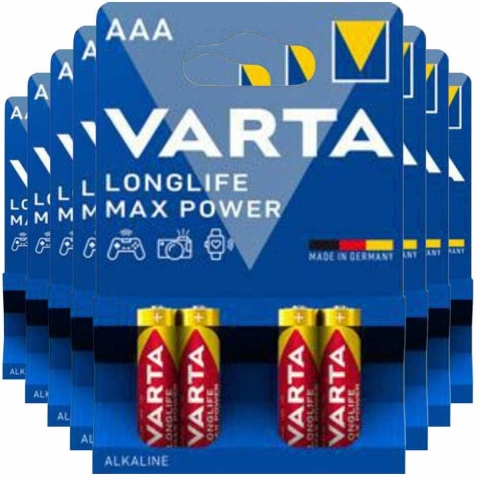 8x Varta Longlife Max Power Alkaline Batterijen AAA 4 stuks