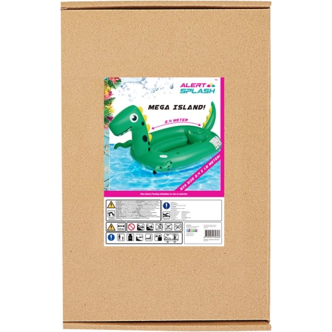 Alert Splash Opblaaseiland Dino 240 x 180 cm