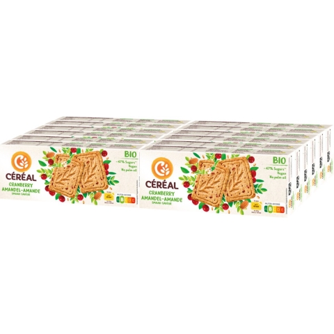 12x Céréal Healthy Bio Cake&Koekje Cranberry Amandelen 132 gr