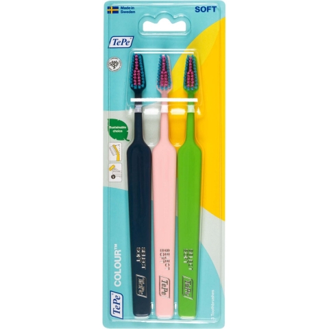 7x TePe Tandenborstel Colour Soft 3-pack 3 stuks