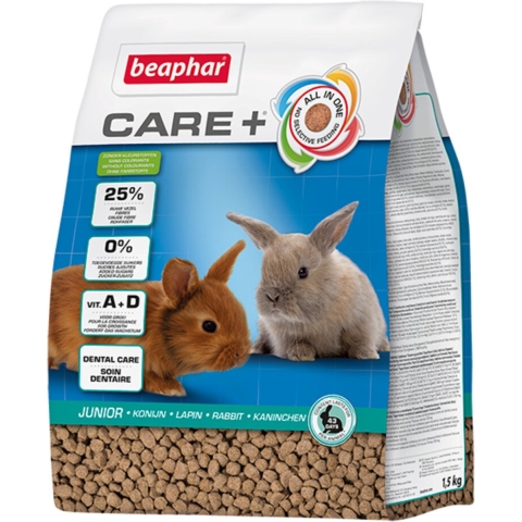 4x Beaphar Care+ Konijnenvoer Junior 1,5 kg