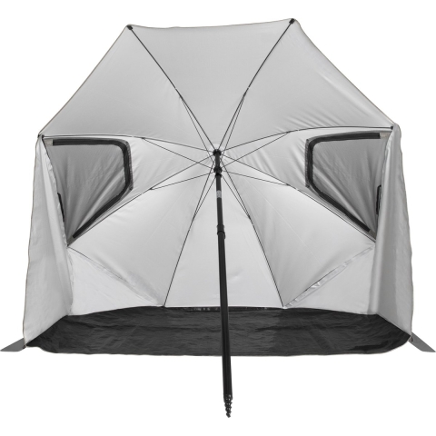 VirtuFit Strandparasol Premium - Windscherm - 225 cm - Grijs