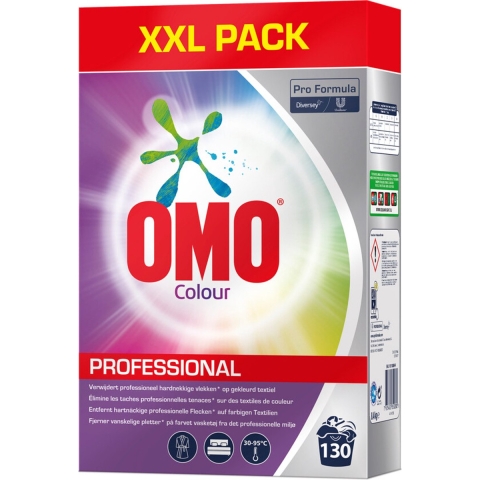 2x Omo Professional Wasmiddel Poeder Gekleurde Was 130 Wasbeurten Pro Formula 8,4 kg