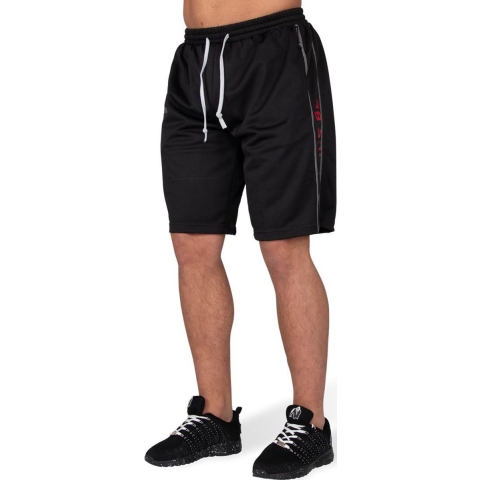 Gorilla Wear Functional Mesh Short (Zwart/Rood) - S/M