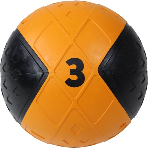 Lifemaxx LMX Medicijn Bal - Medicine Ball - 3 kg - Zwart/Oranje