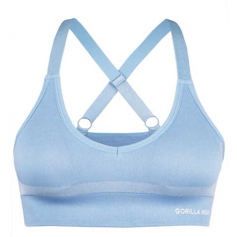 Gorilla Wear Selah Seamless Sportbeha - Lichtblauw - XS/S