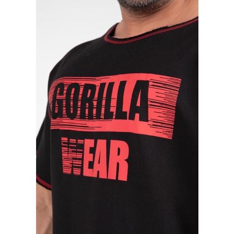 Gorilla Wear Wallace Workout Top - Zwart/Rood - S/M