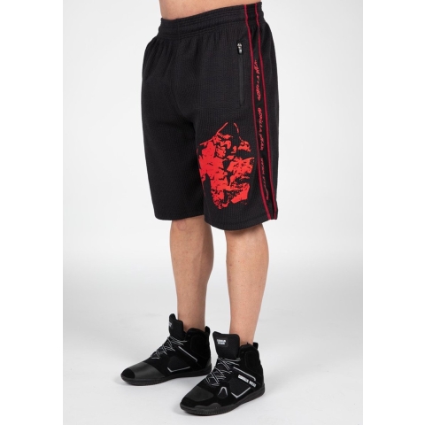 Gorilla Wear Buffalo Old School Workout Shorts - Zwart/Rood - L/XL