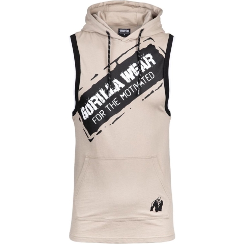 Gorilla Wear Loretto Hooded Tank Top - Beige - XL