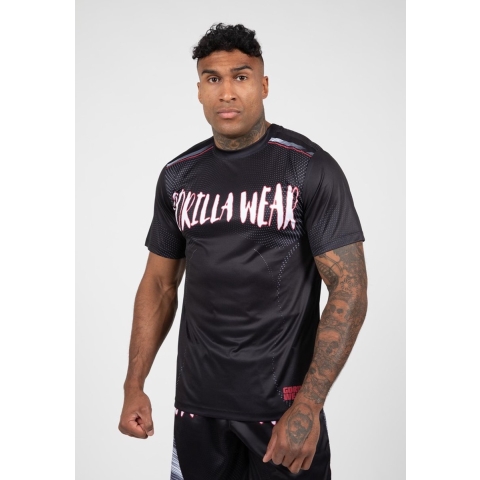 Gorilla Wear Clayton T-shirt - Zwart/Rood - XL