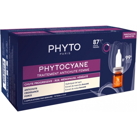 Phytocyane Behandeling tegen Haaruitval Vrouwen Progressieve Haaruitval | 12 x 5 ml