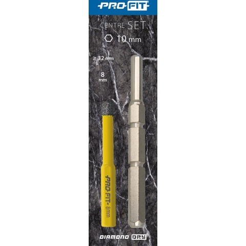ProFit DDC2DDSET Click&Drill'Heavy Duty'Geleidepen Met 8 Mm Diamond Dry Boor