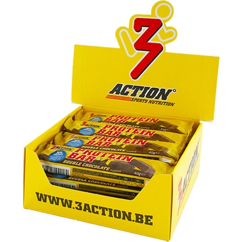 3Action Protein Bar Double Chocolate | 20 x 40 g