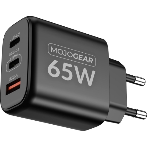 Mojogear CHARGE+ 65W oplader met 3 poorten USB / USB-C