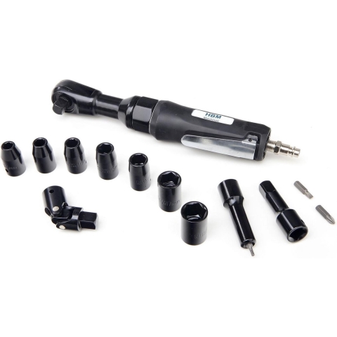 HBM 17-delige 1/2"slagratelset
