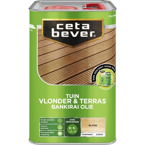 Cetabever Vlonder&Terras Bankirai Olie - Blank - 4L