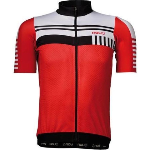 Agu Naro fietsshirt korte mouwen rood heren, M