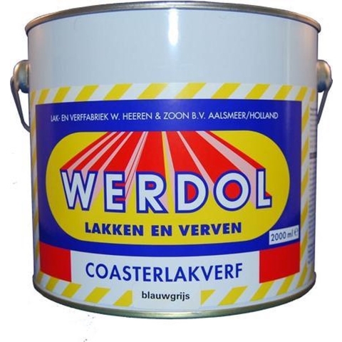 Werdol Coasterlak hoogglans aflak 2 l, 14 roodbruin