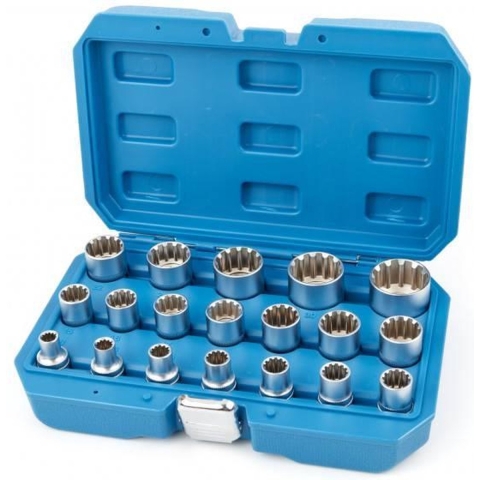 HBM 19-delige 1/2"multilock doppenset 8 tot 32 mm