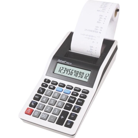 Rebell RE-PDC10-WB Printcalculator PDC10 Wit/Zwart
