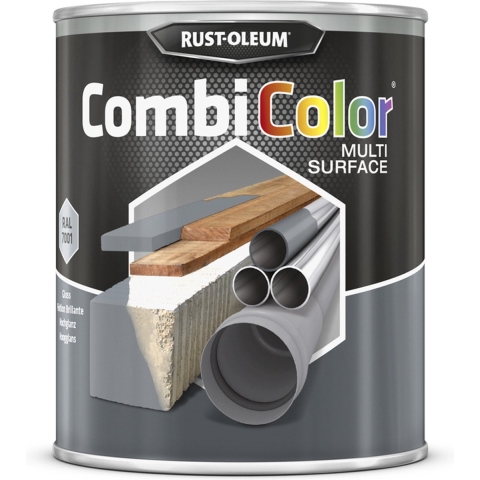 Rust-Oleum Combicolor Multi-Surface Gloss - RAL 7001 Zilvergrijs - 0,75L
